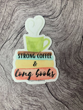 Load image into Gallery viewer, ๐ Strong Coffee & Long Books ๐-Sticker