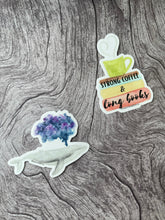 Load image into Gallery viewer, ๐ Strong Coffee & Long Books ๐-Sticker