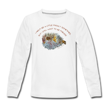 Load image into Gallery viewer, I might be a little prickly… kids long sleeve shirt - white
