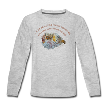 Load image into Gallery viewer, I might be a little prickly… kids long sleeve shirt - heather gray