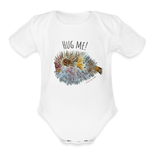 Load image into Gallery viewer, Hug Me! Organic Short Sleeve Baby Onesie - white