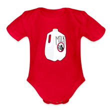 Load image into Gallery viewer, Organic Short Sleeve Baby Bodysuit - red