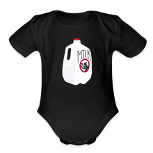 Load image into Gallery viewer, Organic Short Sleeve Baby Bodysuit - black