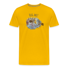 Load image into Gallery viewer, Hug Me! Porcupine Puffer T-Shirt - sun yellow