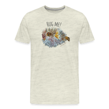 Load image into Gallery viewer, Hug Me! Porcupine Puffer T-Shirt - heather oatmeal