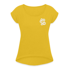 Load image into Gallery viewer, Daisy Women's Roll Cuff T-Shirt - mustard yellow