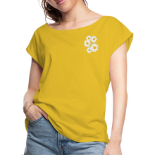 Load image into Gallery viewer, Daisy Women's Roll Cuff T-Shirt - mustard yellow
