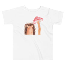 Load image into Gallery viewer, Hedgehog and Mushroom Toddler Short Sleeve Tee