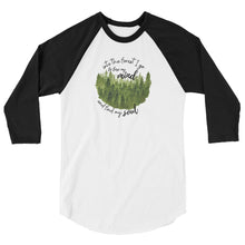 Load image into Gallery viewer, Into The Forest I Go 3/4 Sleeve Adult Raglan Shirt