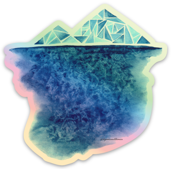 🧊 Holographic Iceberg 🧊-Sticker