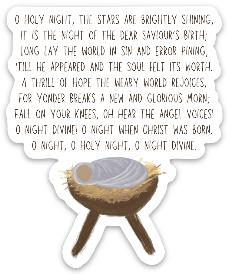 🌟 O Holy Night- Swaddled Baby Jesus🌟 - Sticker