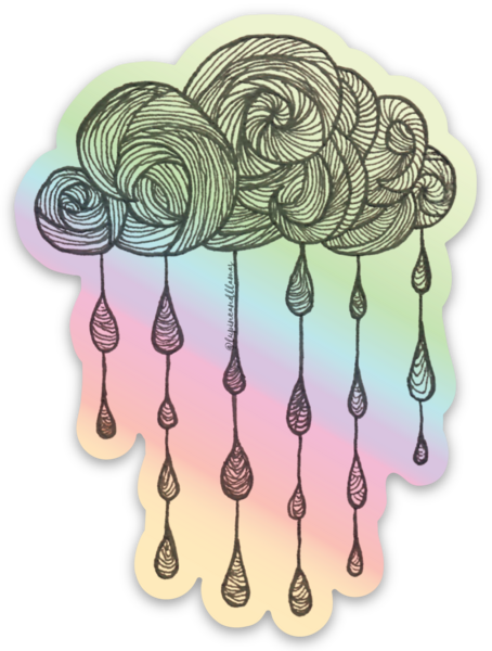 ⛈️ Holographic Raincloud ⛈️- Sticker