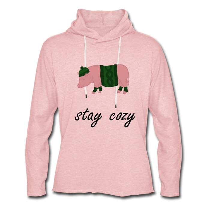 Stay Cozy Adult Hood - cream heather pink