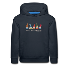 Load image into Gallery viewer, Chillin with my gnomies Kids‘ Premium Hoodie - navy
