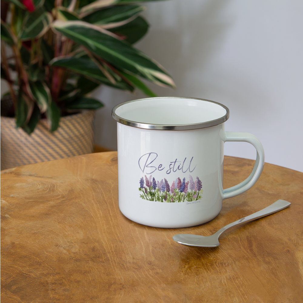 Be Still Camper Mug - white