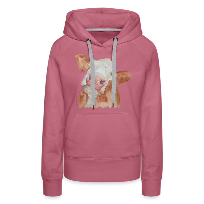 Sassy Cow Women’s Hoodie - mauve