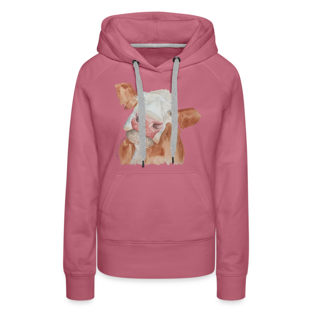 Sassy Cow Women’s Hoodie - mauve