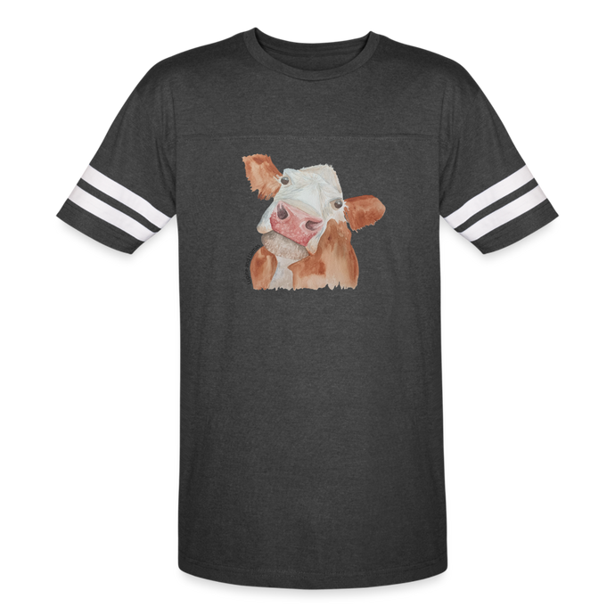 Sassy cow Vintage Sport T-Shirt - vintage smoke/white