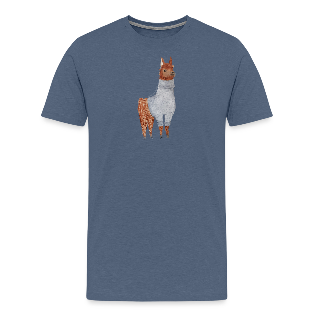 Cozy Llama T-Shirt - heather blue