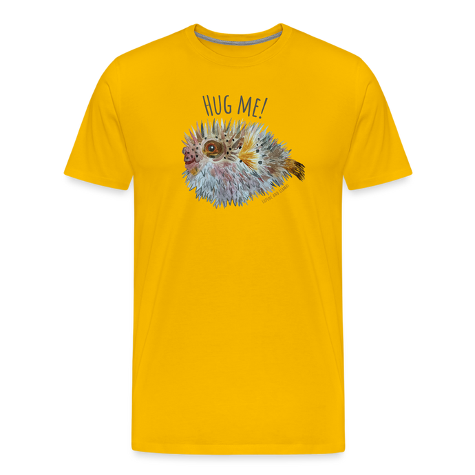 Hug Me! Porcupine Puffer T-Shirt - sun yellow