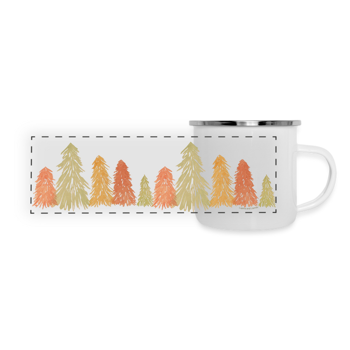 Trees Camper Mug - white