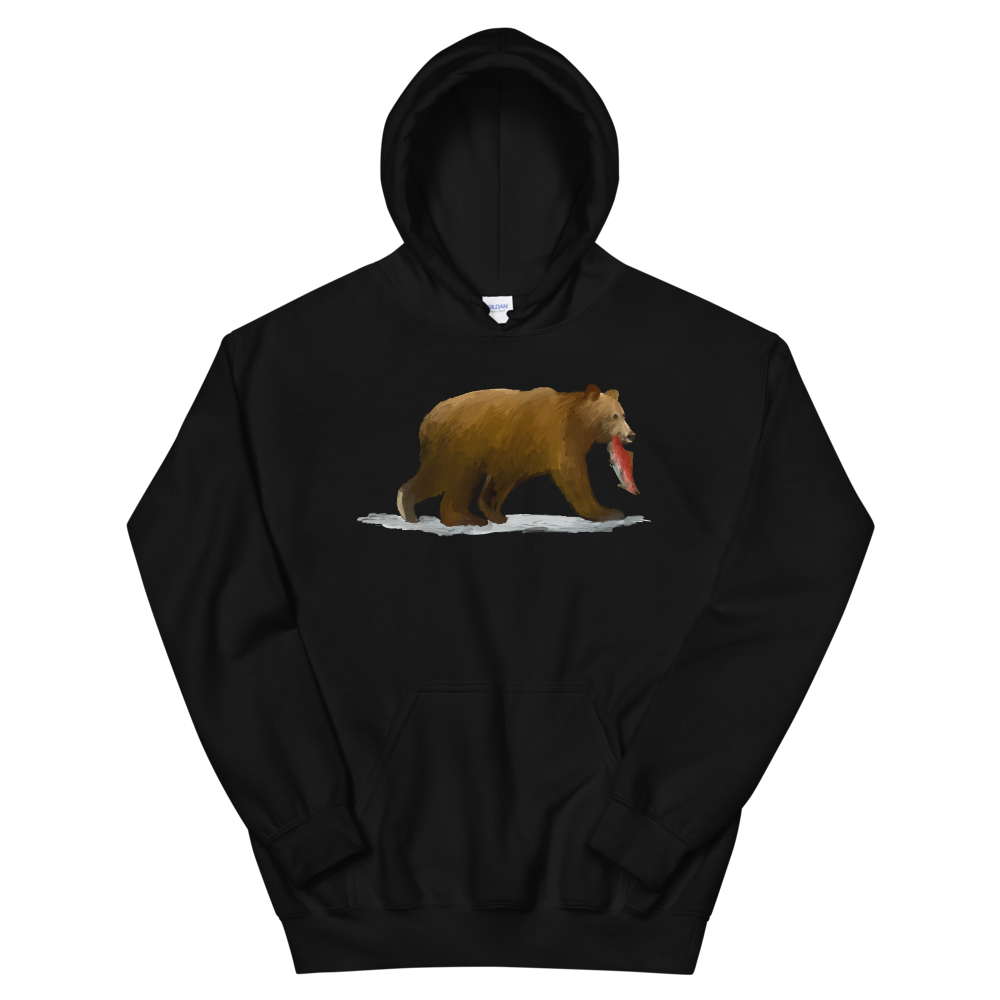 Bear + Salmon Adult Hoodie